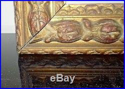 Cadre ancien bois et stuc doré dimensions de feuillure 48 x 35 cm PROCHE F8