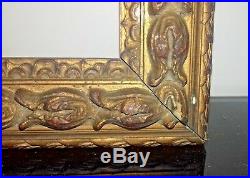 Cadre ancien bois et stuc doré dimensions de feuillure 48 x 35 cm PROCHE F8