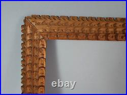 Cadre ancien bois sculpté 51x40 feuillure 40x30 cm bois, verre possible SB138