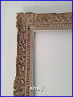 Cadre ancien bois sculpté montparnasse large antique picture frame. Carved Wood