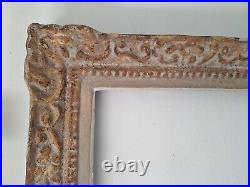 Cadre ancien bois sculpté montparnasse large antique picture frame. Carved Wood