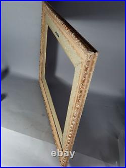 Cadre ancien style Bouche bois sculpté patiné feuillure 49x36 ou 61x48 cm B945