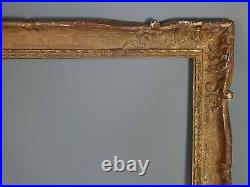 Cadre ancien style Louis XV bois sculpté doré 69,5x54 feuillure 58,8x43,8 cm SB