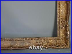Cadre ancien style Louis XV bois sculpté doré 69,5x54 feuillure 58,8x43,8 cm SB
