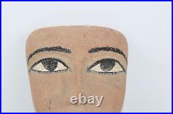 Cercueil tombal masque momie PHARAONIQUE ANCIEN EGYPTIEN EN BOIS SCULPTÉ (KT)