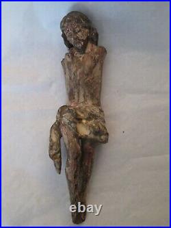 Christ en bois sculpté ancien 16/17ème siècle