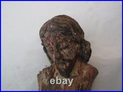 Christ en bois sculpté ancien 16/17ème siècle
