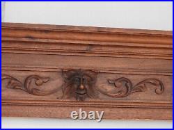 Fronton Ancien En Bois Massif Sculpte Meuble Antique French Wood Pediment