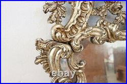 Grand miroir ancien H 187 cm 19ème siècle bois sculpté et doré