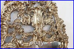 Grand miroir ancien H 187 cm 19ème siècle bois sculpté et doré