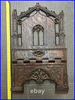 Lutrin ancien en bois sculpté fin XIX-XX/Livre, bibliothèque, bible, autelmesse