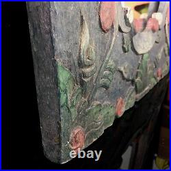 MIROIR ENCHANTÉ ancien en bois sculpté ARTISANAL. ART POPULAIRE ou Disney style