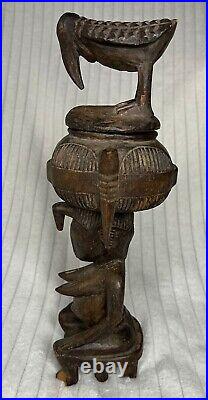 Magnifique et ancienne statue femme africaine en bois sculpté art africain