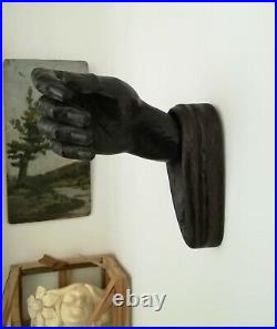Main ancienne en bois sculpté, 21 x 17 cm environ