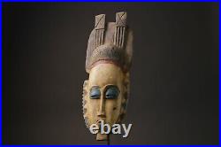 Masque Africain Ancien Art Tribal Visage Vintage Bois Sculpté Vintage Guro-9975