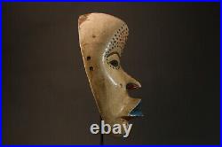 Masque Dan ancien africain authentique tribal du Libéria masques sculptés à l