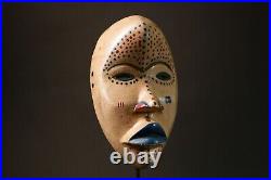 Masque Dan ancien africain authentique tribal du Libéria masques sculptés à l