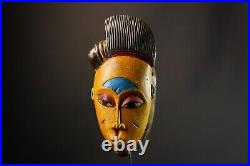 Masque africain Zaouli Guro Masque ancien visage tribal vintage bois sculpté