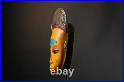 Masque africain Zaouli Guro Masque ancien visage tribal vintage bois sculpté