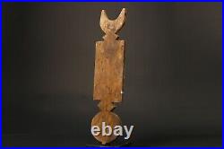 Masque africain en bois ancien masque en planche Luruya bois sculpté à la mai