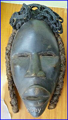 Masque ancien bois sculpté afrique dogon songwé mali cote d'ivoire baoulé