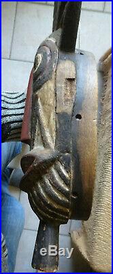 Masque cultuelle ancien bois sculpté afrique dogon mossi mali cote d'ivoire