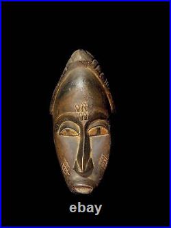 Masque tribal fabriqué à la main, masque africain ancien en bois sculpté