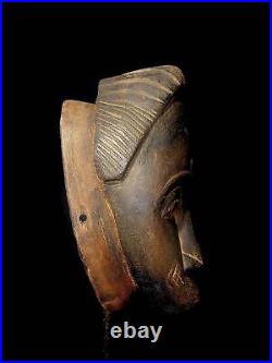 Masque tribal fabriqué à la main, masque africain ancien en bois sculpté