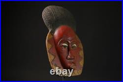 Masques africains anciens visage tribal vintage bois sculpté suspendu masque