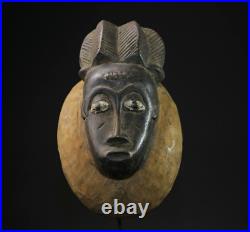 Masques tribaux africains masque ancien Baule en bois sculpté à la main G2179