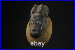 Masques tribaux africains masque ancien Baule en bois sculpté à la main G2179