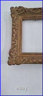 Old gilded wooden picture frame. Carved ancien cadre doré montparnasse En Bois
