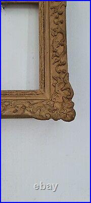 Old gilded wooden picture frame. Carved ancien cadre doré montparnasse En Bois