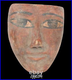 RARE ANCIEN ÉGYPTIEN ANTIQUE MOMIE Masque En Bois Sculpté Masque