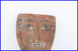 RARE ANCIEN ÉGYPTIEN ANTIQUE MOMIE Masque En Bois Sculpté Masque