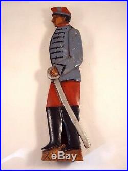 RARE Ancien plumier militaire soldat poilu bois sculpté guerre 14-18 France