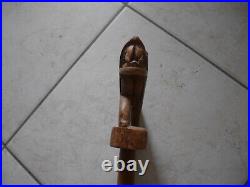 Rare et Ancienne Canne Sculptée Art Populaire