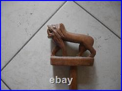 Rare et Ancienne Canne Sculptée Art Populaire