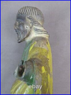 SAINT en bois sculpté polychrome, ancien