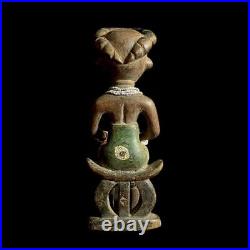 Statue sculptée africaine tribu ancienne croque africaine Gabon, Libéria-9989