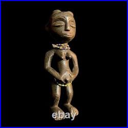 Statue sculptée africaine tribu crocs africains anciens Gabon, accroche au