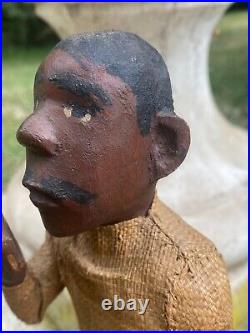 Statuette Malgache & Madagascar & Ancienne & Bois Sculpté & Poupée Ethnique