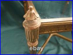 Table guéridon style Louis XVI bois sculpté et doré ancienne