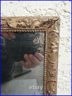 XVIII ème s, miroir ancien bois sculpté, cadre à la bérain