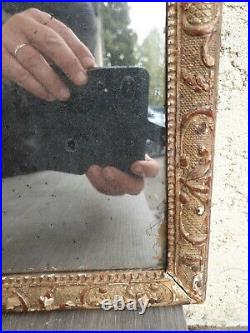 XVIII ème s, miroir ancien bois sculpté, cadre à la bérain